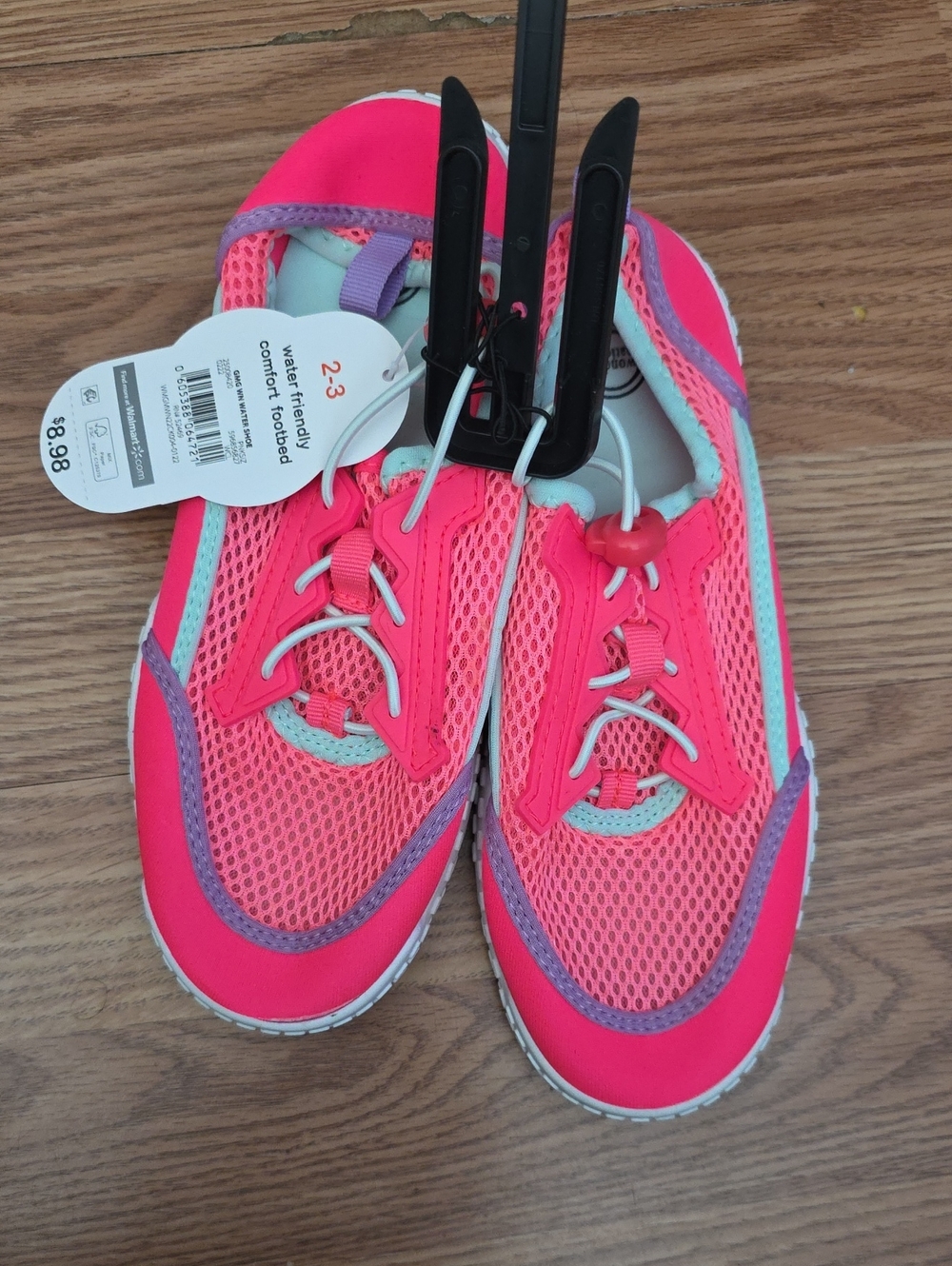 Girls Pink Mesh Water-Friendly Sneakers